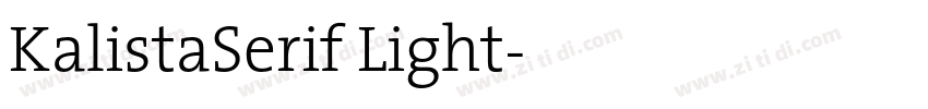 KalistaSerif Light字体转换